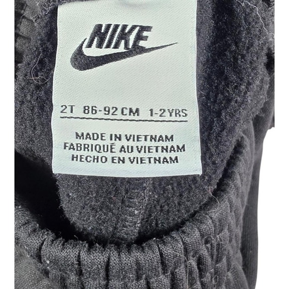 Nike Toddler Boys 2-Piece Set Grey Black Long Sleeve + Joggers 2T - Picture 7 of 8